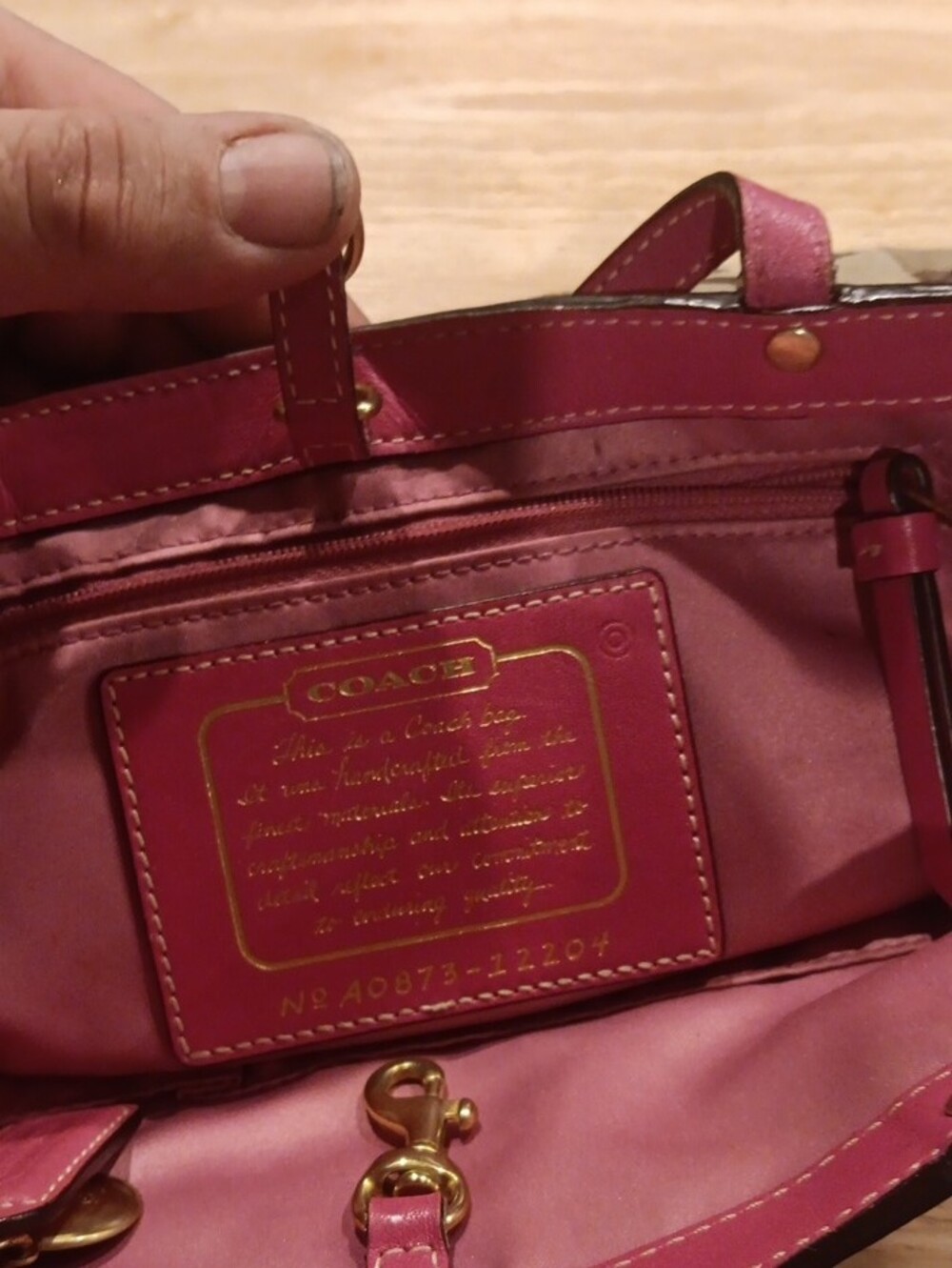 Vintage 2008 Coach Signature Stripe Floral Appliqué Tote Bag – Style 12204 (Rare - Picture 4 of 6